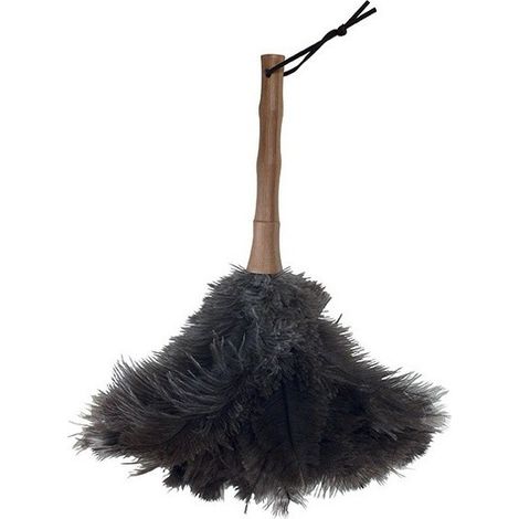 Plumeau autruche manche Bambou 33cm MSV
