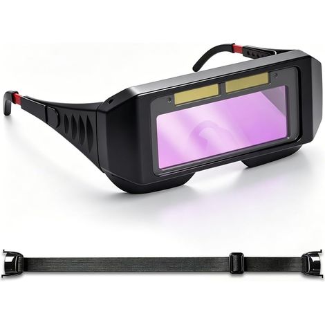 Masque de soudage auto-obscurcissant pour soudeur MIG TIG ARC, lunettes de soudage à énergie solaire avec teinte 3-11, lunettes de sécurité légères pour meulage et travail des métaux (1/5)