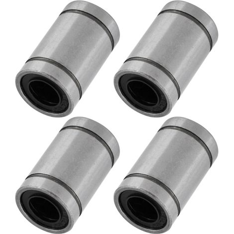 Packung mit 10 LM8UU 8mm Kugellagern für Linearbewegungen, kompatibel mit 8mm Stangen von 3D-Druckern und CNC-Maschinen.