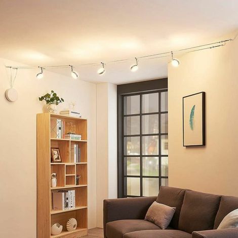 [GEBRAUCHT] B-Ware Lampenwelt Led Seilsystem Deckenlampe Lampe Leuchte Ksenija Verchromt 5 Flammig