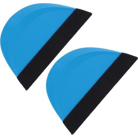 2 Pièces Grattoir Outil Raclette Film Gratte Ciel Voiture Scrapper Nettoyage Feutre Duvet (1/5)