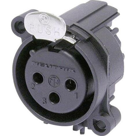XLR embase femelle, contacts coudés Neutrik NC3FAAH1 Nombre de pôles: 3 noir 1 pc(s) X39703 (1/3)
