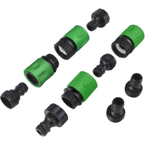 Juego de conectores y accesorios para tubería de agua, 3/4 pulgada, conexión rápida