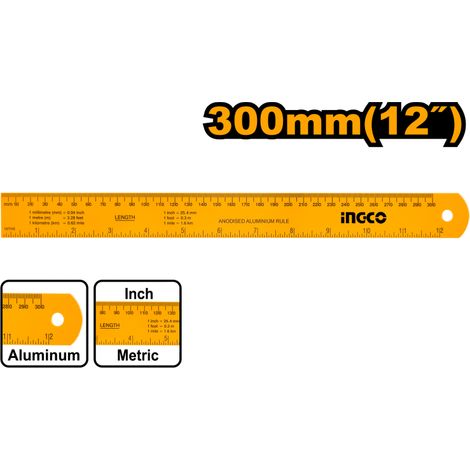 RIGHELLO 30 CM IN ALLUMINIO