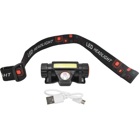 Wiederaufladbare, wasserdichte COB-USB-Multifunktions-Stirnlampe mit Taschenlampe für Outdoor-Aktivitäten wie Radfahren, Camping und Wandern (1/5)