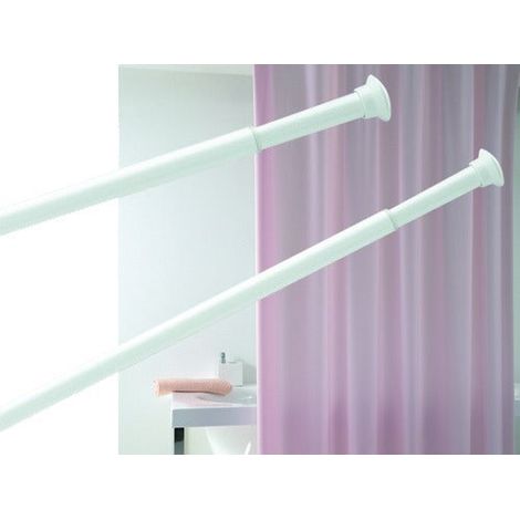 Ausleitbare Aluminiumunterstützung für Duschvorhänge - 75-135 cm (1/2)