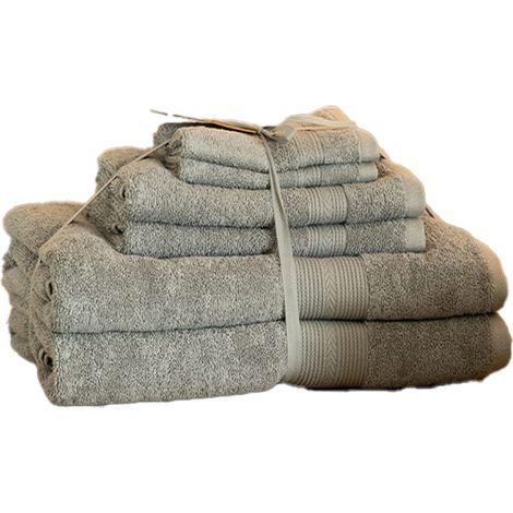 Home Deluxe - Home Deluxe Juego de toallas 6 uds. CUDDLE  color: gris claro