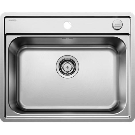 Blanco Lemis 6 - Lavello 62x50 cm, con comando remoto dello scarico, acciaio inox spazzolato 525109 (1/3)