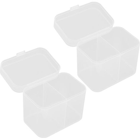 Set mit 2 Boxen mit Deckel für Make-up-Entferner-Pads und -Schwämme – hygienische Aufbewahrung für Beauty-Accessoires