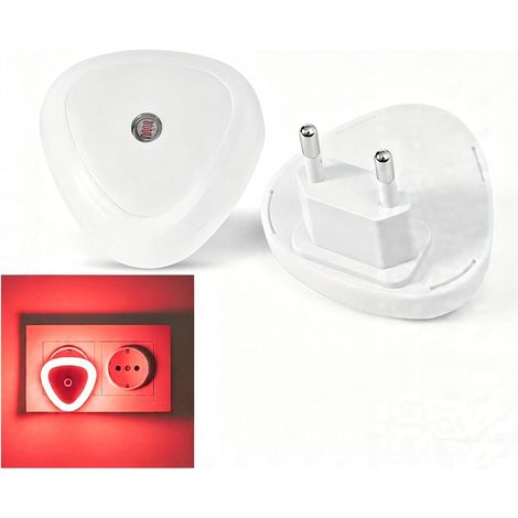 EU-Plug-in-Nachtlichter, Mini-Nachtlicht mit Sensoren, automatischer Dämmerungssensor, ideales LED-Nachtlicht für Schlafzimmer, Flur, Küche (2er-Pack) (rotes Licht) (1/5)