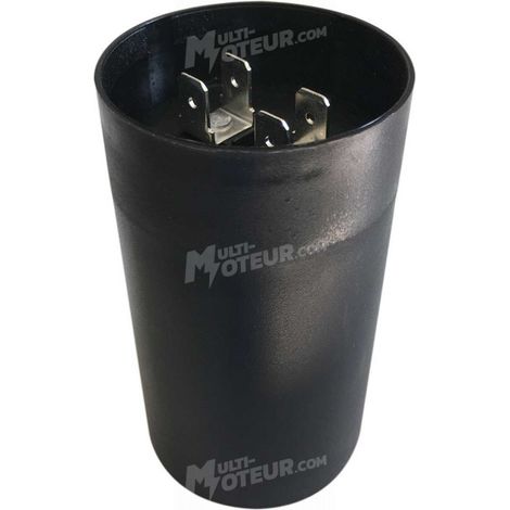 Condensateur Moteur 200/250 μf 250 V Condensateur De Démarrage 46 Mm X 98 Mm (diam. X Haut.) à Connecteurs