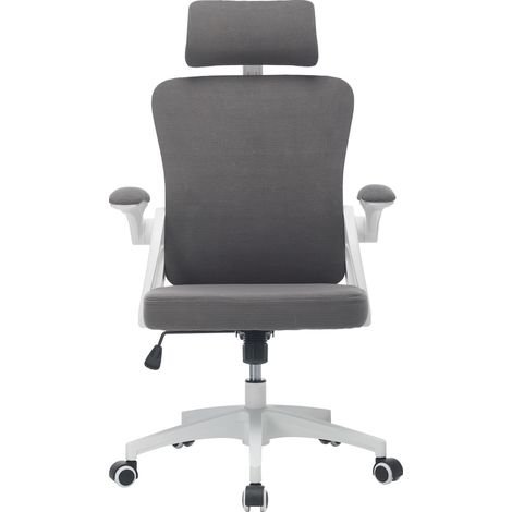 Sedia da ufficio ergonomica in rete con supporto lombare e poggiatesta regolabili HOMVRA (1/5)