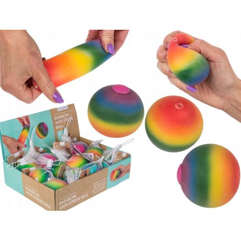 Balle sensorielle anti-stress arc-en-ciel Squishy