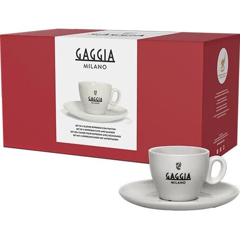 Gaggia 421946506221 Set di 6 tazze espresso 30 ml colore Bianco con motivi neri