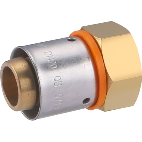 Noyon & Thiebault – Raccord femelle écrou libre à sertir pour tube PER Ø20 – Filetage F20x27 (3/4) – Laiton – Installation facile avec écrou libre