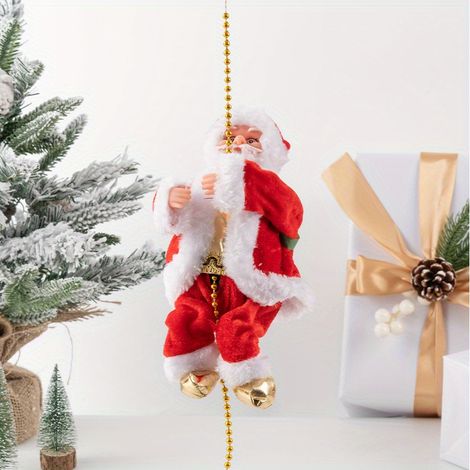 Corde de Senteur Père Noël - Décoration Suspendue en Couleurs Rouge et Vert, Alimentée par Piles (AA Non Incluses) - Pour Sapin de Noël Intérieur/Exté (1/5)