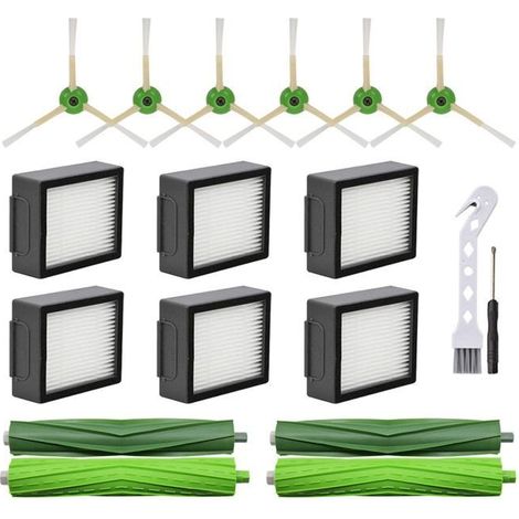 PièCes de Rechange pour IRobot Roomba I3 I4 I6 I7 I8 E5 E6 E7 Robot Aspirateur Brosse LatéRale Principale Filtre HEPA (1/4)