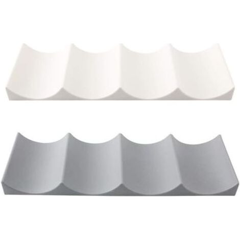 Porte Bouteille Vin, 2 Pièces Range Bouteille Frigo, Rangement Bouteille Frigo, Support Bouteille Vin, étagère à Vin en Plastique Jusqu’à 8 Bouteilles, pour Armoire de Cuisine, Frigo (1/4)
