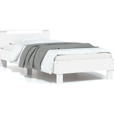 Maison Exclusive - Giroletto con Testiera Bianco 90x190 cm in Legno Multistrato