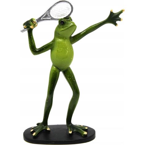 Lustige grüne Frosch-Tennisspieler-Dekofigur ALS GESCHENK (1/5)
