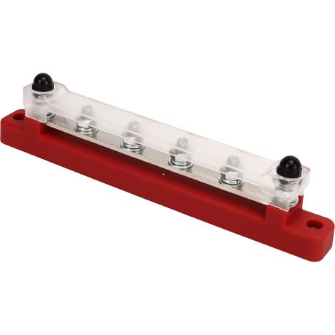Bloc de distribution électrique M6, barre de connexion 6 bornes, 150A DC 12V-48V pour voiture et bateau rouge (1/5)