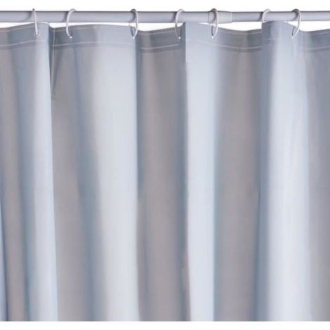 Waffle Shower Curtain - Blue - PEVA - 180 x 200 cm - 12 Hooks - UTILITY - TODAY