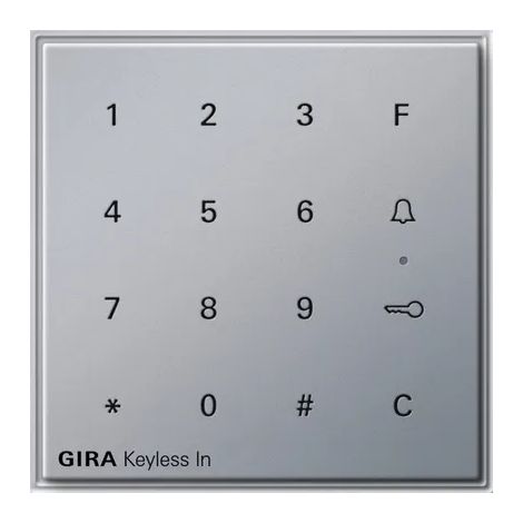 Gira Keyless In Teclado con código Gira TX44 (WG UP) F Alu [260565], 2605 65