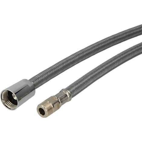 Le Sanitaire – Flexible de douchette nylon 120 cm – Écrou conique 1/2" x M 15 x 1" FM – Pour robinetteries d'évier extractibles