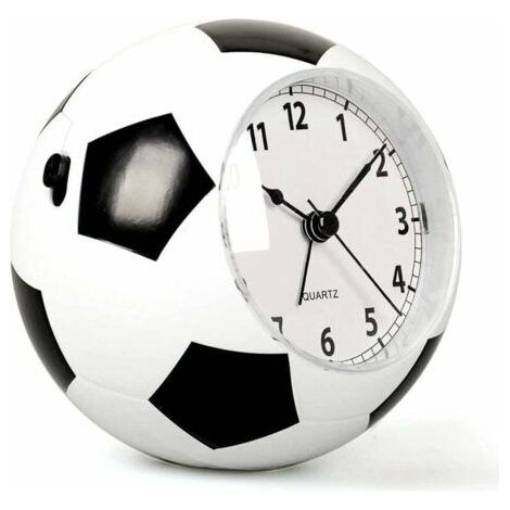 Réveil créatif pour enfants - Design football - Fonctionne à piles - Idéal garçons et filles - Horloge de chevet originale (1/4)