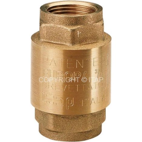 Valvola di ritegno in ottone a molla itap modello europa 1-1/2" non ritorno
