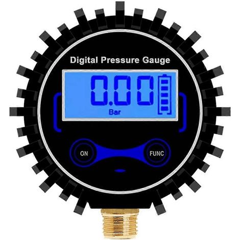 Manomètre numérique LCD 0-200 PSI pour pneus de voiture, moto et autres véhicules (1/4 pouce). (1/5)