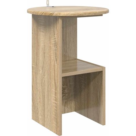 Side Table Sonoma Oak Ø 39.5 x 55 cm Engineered Wood vidaXL