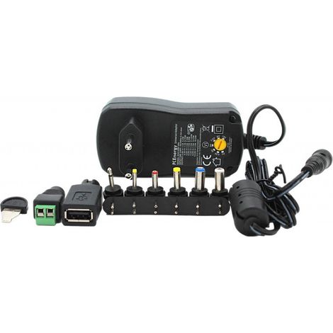Alimentatore universale con uscita 3-12vdc 1500ma e 8 connettori Pce1500-uni