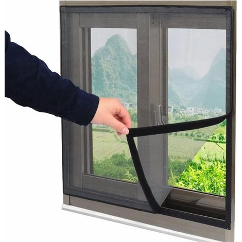 Mosquitera para ventanas de 60x130 cm, no requiere taladros ni tornillos. (1/4)