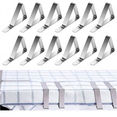 Pince Nappe - Inoxydable - 12 Pcs - Ajustable - Durable - Lavable (1/4)