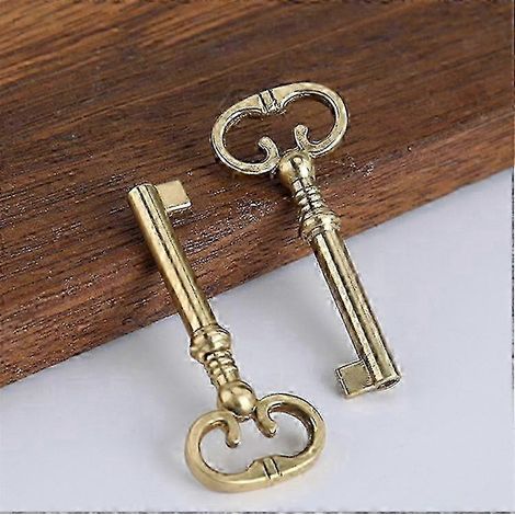 Serrure de tiroir rétro européenne en laiton antique T4503, serrure pour coffre-fort en bois, serrure pour meuble avec clé, serrure pour armoire. (1/5)