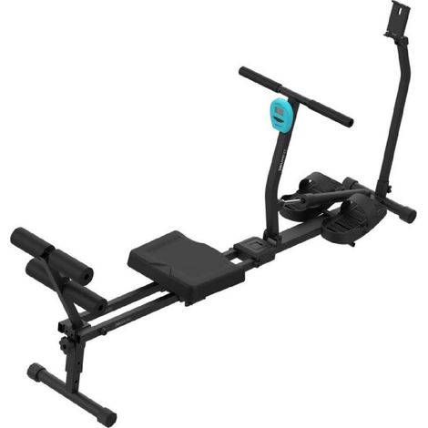 Cecotec Rameur hydraulique Pliable et Compact Drumfit Rower CompactROW. 12 Niveaux de résistance, Poids jusqu'à 110 kg