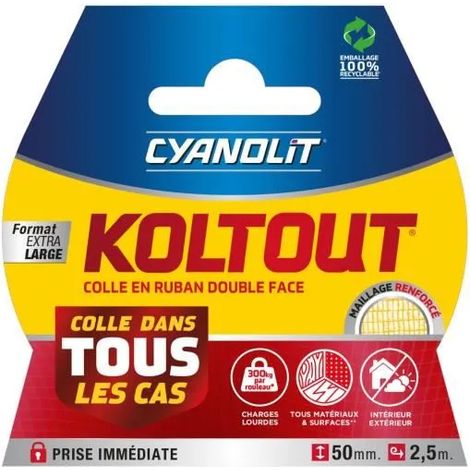 Klebeband Cyanolit koltout hohe Haftung 2,5 m 49 mm