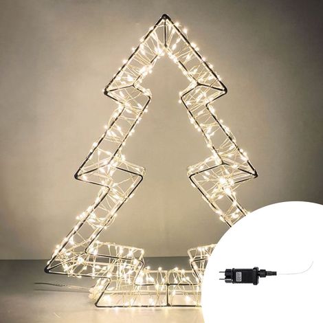 Albero di Natale luminoso 60cm 1000 Led in metallo Bianco Caldo Wisdom (1/2)