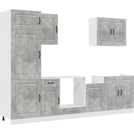 Maison Exclusive - Mueble cocina Kalmar gris hormigón 7 pzas made (1/5)