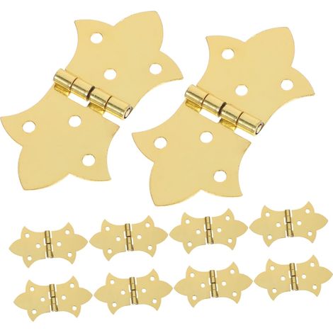 10 pièces Charnières Antique Vintage pour Boîtes à Bijoux Accessoires Meubles Finition Doré Adaptées Aux Coffrets Plats et Armoires (1/5)