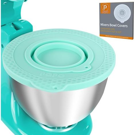 Silicone Mixing Bowl Lid Compatible with 4.5-5 Litre Tilt Head Stand Mixers with Small Collapsible Bowl (Green) (1/5)