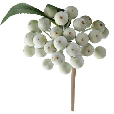 Faux Holly Berry Branch, Simulation de Baies de Noël Fleurs Petit Bouquet de Fruits Branche Ornements de Salon (Z) (1/5)