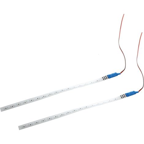 2 tiras de luces LED de 32 LED, luz estroboscópica azul para faros delanteros, 12 V, para coche (1/2)