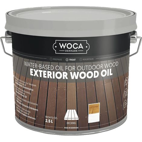 Woca Exterior Holzpflegeöl (Grundbehandlung und Pflege) schwarz 2,5 Liter
