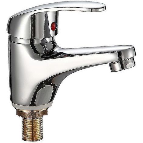 Robinet d'eau froide monotrou, robinet de salle de bain à levier unique, mitigeur de lavabo (1/4)