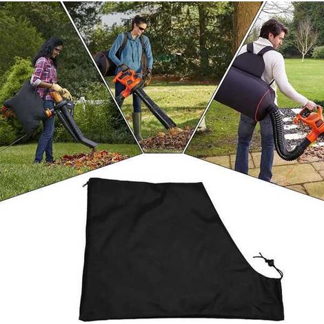 4 couleurs : Noir Matière : Tissu Oxford Sac de rangement pour feuilles, sac à feuilles, sac à poussière, souffleur de feuilles (1/5)