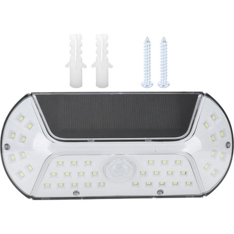 Lumière Solaire LED avec Détection de Mouvement, Étanche, Blanc Pur pour Éclairage Extérieur Mur (1/5)