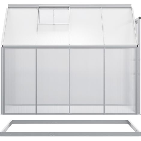 190 x 253 cm WalkIn Polycarbonate Greenhouse  SilverTone (1/5)