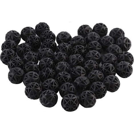Boules filtrantes pour aquarium, 100 pièces de coton biochimique, purification et dégradation des substances toxiques et nocives dans l'eau, 16 mm, pour la filtration de l'eau (1/5)